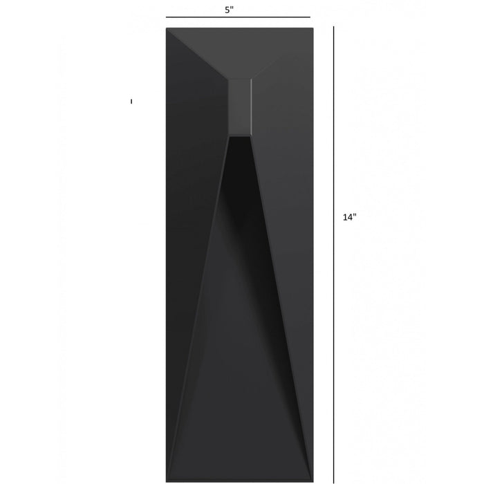 Outdoor Wall Light Avenue Lighting AV5014-BK-5CCT Avenue Outdoor 14"H 5-CCT Rectangular LED Wall Sconce in Black Avenue Lighting