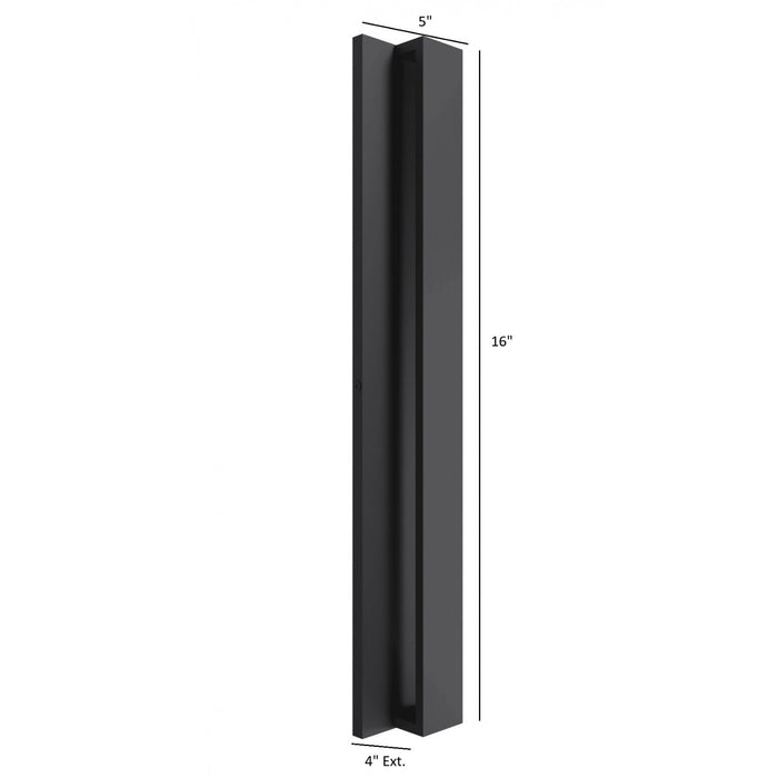 Outdoor Wall Light Avenue Lighting AV4916-BK-5CCT Avenue Outdoor 16"H 5-CCT LED Wall Sconce in Black Avenue Lighting