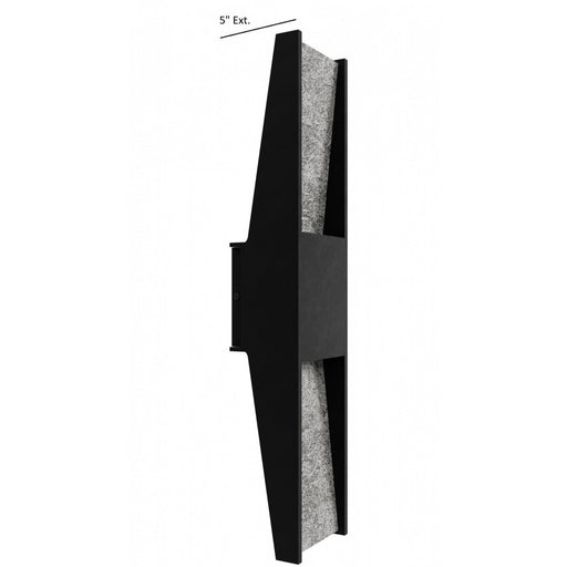 Outdoor Wall Light Avenue Lighting AV5624-BLK Avenue Outdoor 24"H Rectangular Panel LED Wall Sconce in Black Natural Stone Avenue Lighting