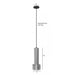 Pendant Light Avenue Lighting HF1070-LGY Cicada 10"H LED Pendant in Knurled Light Grey Avenue Lighting