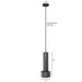 Pendant Light Avenue Lighting HF1071-DGY Cicada 10"H LED Pendant in Knurled Dark Grey Avenue Lighting