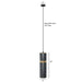 Pendant Light Avenue Lighting HF1074-DGY Cicada 10"H LED Pendant in Knurled Dark Grey and Brass in Knurled Dark Grey With Brass Avenue Lighting