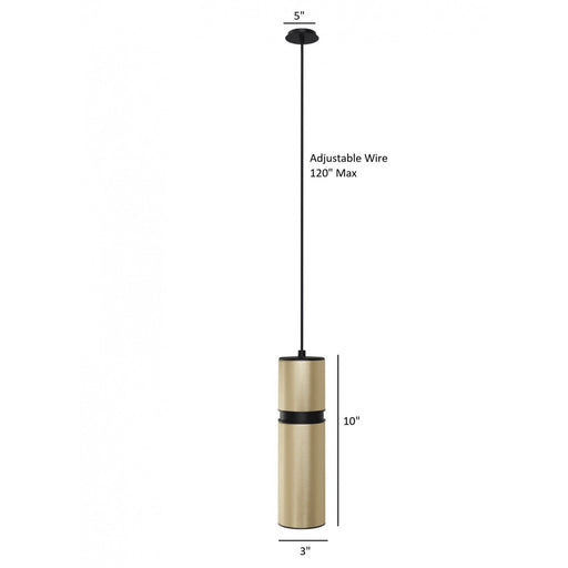 Pendant Light Avenue Lighting HF1075-BBK Cicada 10"H LED Pendant in Knurled Brass and Black in Knurled Brass With Black Avenue Lighting