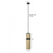 Pendant Light Avenue Lighting HF1075-BBK Cicada 10"H LED Pendant in Knurled Brass and Black in Knurled Brass With Black Avenue Lighting