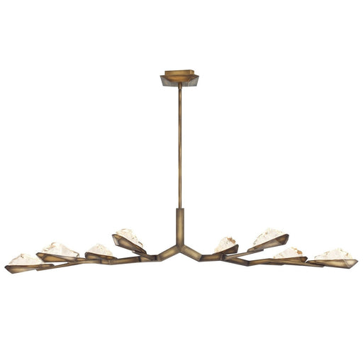 Chandelier Avenue Lighting HF8038-RG Geneva 8-Light 68"W LED Chandelier in Rusted Gold/Clear Crystal Avenue Lighting