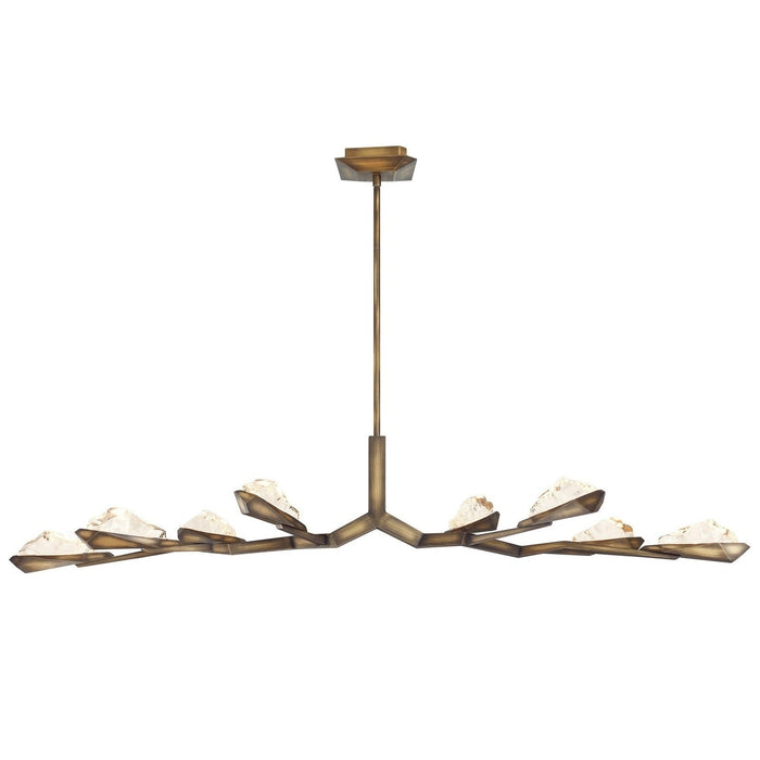 Chandelier Avenue Lighting HF8038-RG Geneva 8-Light 68"W LED Chandelier in Rusted Gold/Clear Crystal Avenue Lighting