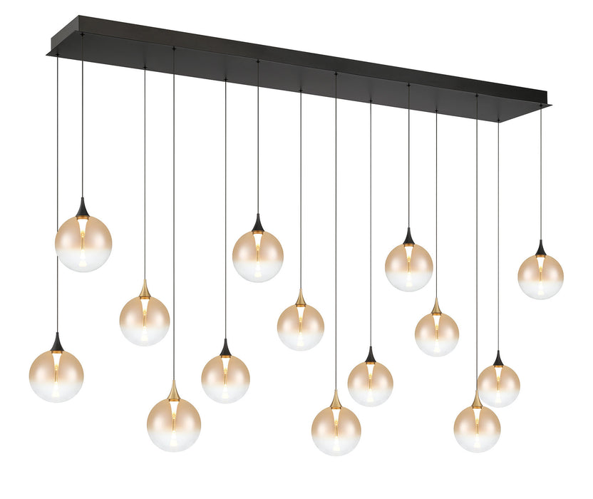 Eurofase 48940-030 Iissa 72" Gold-Black Mix LED Chandelier