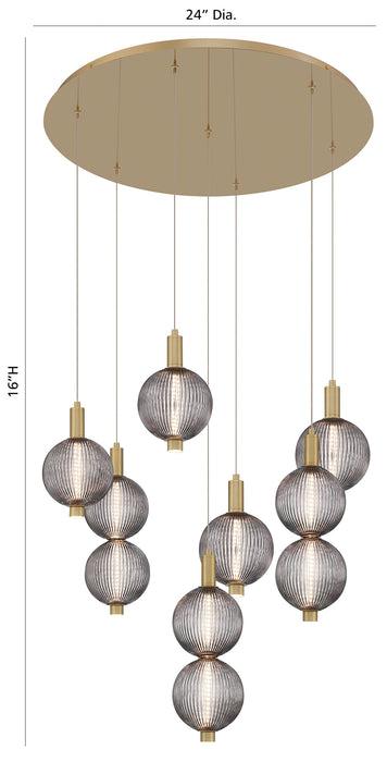 Eurofase 47191-013 Palmas 30" Gold LED Chandelier