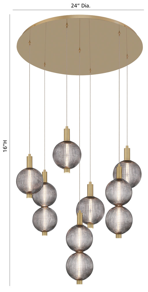 Eurofase 47191-013 Palmas 30" Gold LED Chandelier