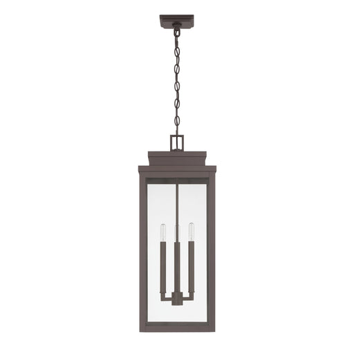 Exterior Pendant Light Thesis 207756A Hillside 11 inch 3 light Dark Bronze Exterior Pendant Light with Clear Glass THESIS
