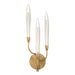 Wall Sconce Thesis 207268A Calle 27 inch 3 light Brass LED Wall Sconce with Gold Leaf Hand Pressed Glass Shades THESIS