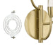 Wall Sconce Thesis 207268A Calle 27 inch 3 light Brass LED Wall Sconce with Gold Leaf Hand Pressed Glass Shades THESIS