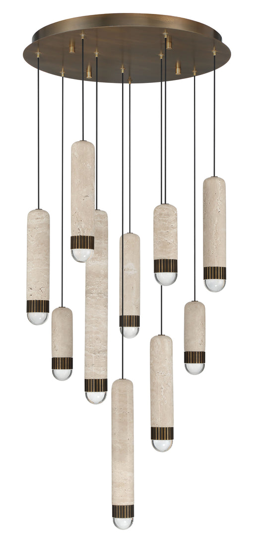 Eurofase 50130-023 Cambre 22" Antique Brass LED Chandelier