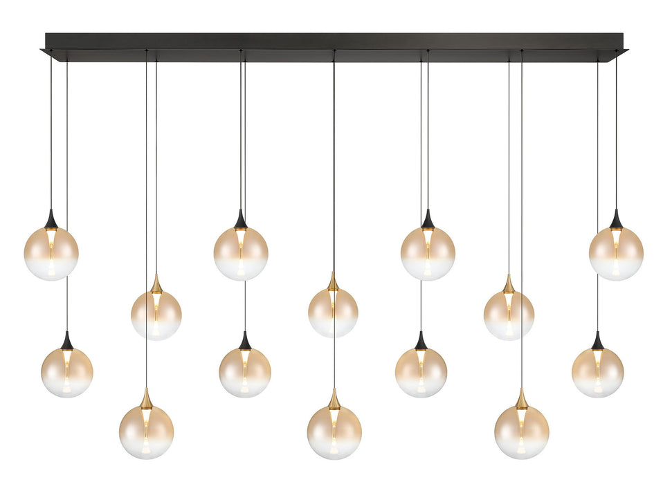 Eurofase 48940-030 Iissa 72" Gold-Black Mix LED Chandelier