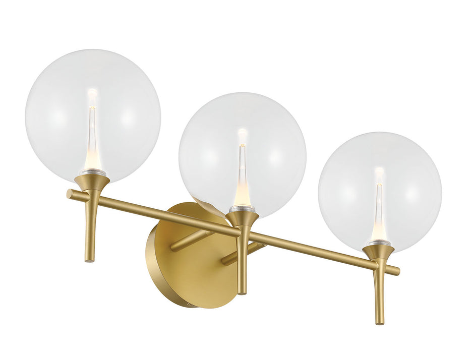 Eurofase 48913-010 Iissa 3-Light Gold LED Vanity Light