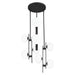 Chandelier Thesis 207387A Julep 22 inch 9 light Matte Black Chandelier with Opal Glass Shades THESIS