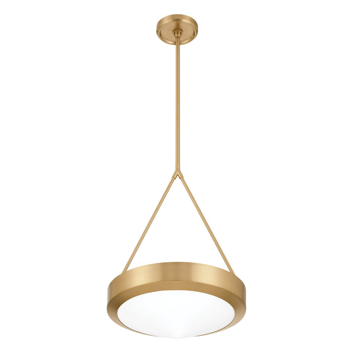 Pendant Light Thesis 207424A Agate 15 inch 3 light Champagne Gold Pendant Light with Opal Glass Shade THESIS