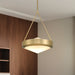 Pendant Light Thesis 207424A Agate 15 inch 3 light Champagne Gold Pendant Light with Opal Glass Shade THESIS