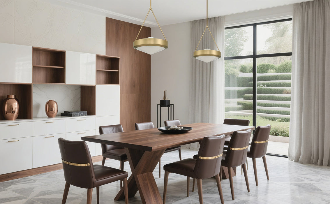 Pendant Light Thesis 207424A Agate 15 inch 3 light Champagne Gold Pendant Light with Opal Glass Shade THESIS