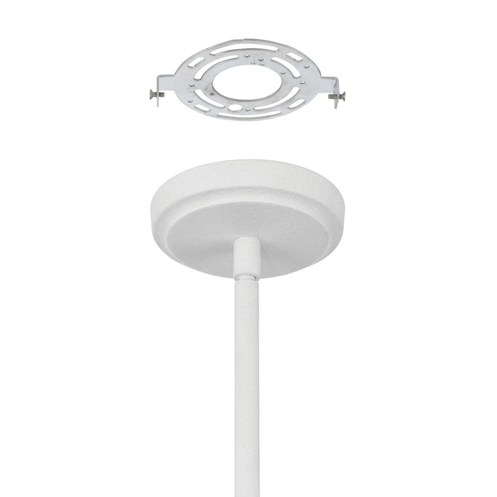 Chandelier Thesis 207252A Dahlia 23 inch 6 light Textured White Chandelier with Opal Glass Shades THESIS