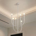 Chandelier Thesis 207252A Dahlia 23 inch 6 light Textured White Chandelier with Opal Glass Shades THESIS