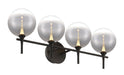 Eurofase 48918-022 Iissa 4-Light Matte Black LED Vanity Light
