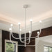 Chandelier Thesis 207253A Dahlia 36 inch 8 light Textured White Chandelier with Opal Glass Shades THESIS