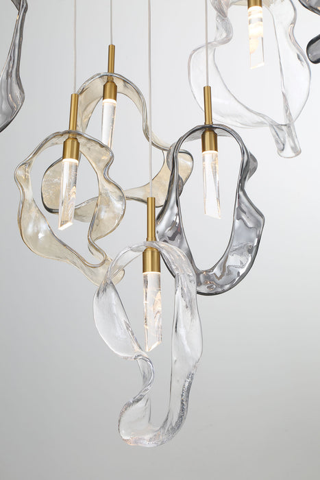 Eurofase 49238-013 Norah 39" Gold LED Chandelier