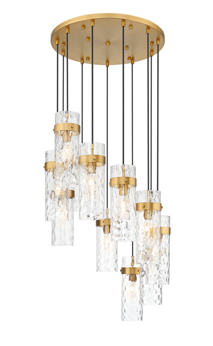 Chandelier Z-Lite 7002P5-11R-RB Rubbed Brass Fontaine 11 Light Chandelier Z-Lite