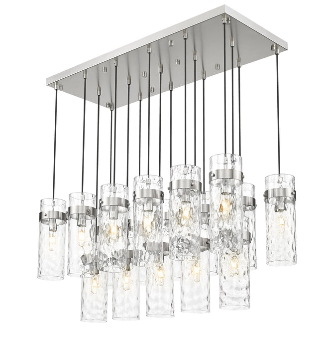 Linear Chandelier Z-Lite 7002P5-17L-BN Brushed Nickel Fontaine 17 Light Linear Chandelier Z-Lite