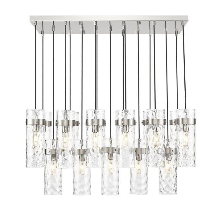 Linear Chandelier Z-Lite 7002P5-17L-BN Brushed Nickel Fontaine 17 Light Linear Chandelier Z-Lite