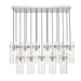 Linear Chandelier Z-Lite 7002P5-17L-BN Brushed Nickel Fontaine 17 Light Linear Chandelier Z-Lite