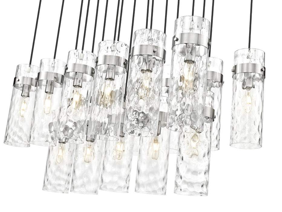 Linear Chandelier Z-Lite 7002P5-17L-BN Brushed Nickel Fontaine 17 Light Linear Chandelier Z-Lite