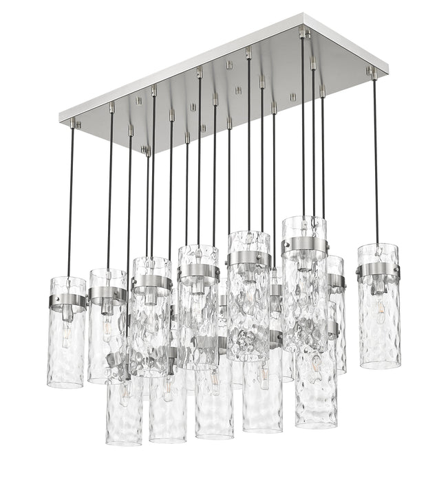 Linear Chandelier Z-Lite 7002P5-17L-BN Brushed Nickel Fontaine 17 Light Linear Chandelier Z-Lite