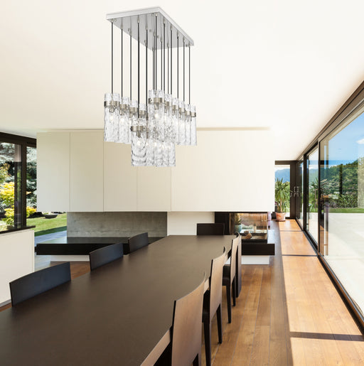 Linear Chandelier Z-Lite 7002P5-17L-BN Brushed Nickel Fontaine 17 Light Linear Chandelier Z-Lite