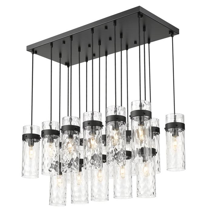 Linear Chandelier Z-Lite 7002P5-17L-MB Matte Black Fontaine 17 Light Linear Chandelier Z-Lite