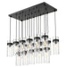 Linear Chandelier Z-Lite 7002P5-17L-MB Matte Black Fontaine 17 Light Linear Chandelier Z-Lite