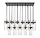 Linear Chandelier Z-Lite 7002P5-17L-MB Matte Black Fontaine 17 Light Linear Chandelier Z-Lite