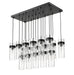 Linear Chandelier Z-Lite 7002P5-17L-MB Matte Black Fontaine 17 Light Linear Chandelier Z-Lite