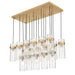 Linear Chandelier Z-Lite 7002P5-17L-RB Rubbed Brass Fontaine 17 Light Linear Chandelier Z-Lite