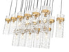 Linear Chandelier Z-Lite 7002P5-17L-RB Rubbed Brass Fontaine 17 Light Linear Chandelier Z-Lite