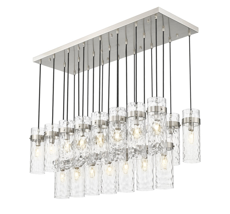 Linear Chandelier Z-Lite 7002P5-23L-BN Brushed Nickel Fontaine 23 Light Linear Chandelier Z-Lite