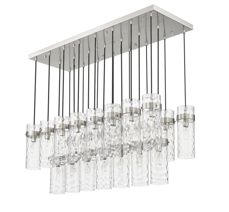 Linear Chandelier Z-Lite 7002P5-23L-BN Brushed Nickel Fontaine 23 Light Linear Chandelier Z-Lite