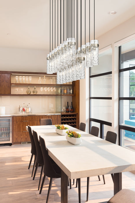 Linear Chandelier Z-Lite 7002P5-23L-BN Brushed Nickel Fontaine 23 Light Linear Chandelier Z-Lite