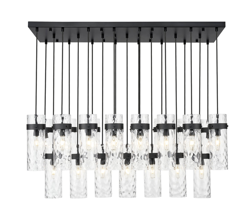 Linear Chandelier Z-Lite 7002P5-23L-MB Matte Black Fontaine 23 Light Linear Chandelier Z-Lite