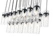 Linear Chandelier Z-Lite 7002P5-23L-MB Matte Black Fontaine 23 Light Linear Chandelier Z-Lite