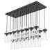 Linear Chandelier Z-Lite 7002P5-23L-MB Matte Black Fontaine 23 Light Linear Chandelier Z-Lite