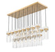 Linear Chandelier Z-Lite 7002P5-23L-RB Rubbed Brass Fontaine 23 Light Linear Chandelier Z-Lite