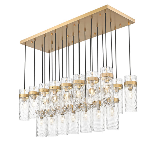 Linear Chandelier Z-Lite 7002P5-23L-RB Rubbed Brass Fontaine 23 Light Linear Chandelier Z-Lite