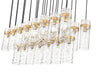 Linear Chandelier Z-Lite 7002P5-23L-RB Rubbed Brass Fontaine 23 Light Linear Chandelier Z-Lite